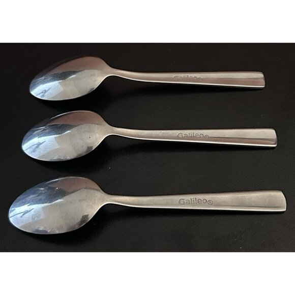 Galileo 5” Stainless Steel Spoon Set Of 3 Crate & Barrel Replacement - Picture 2 of 4